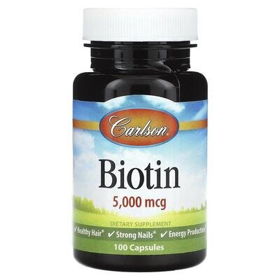 Біотин Carlson Labs Biotin 5000 мкг капсули №100