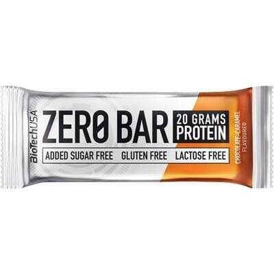 Батончик Biotech Zero Bar Chocolate-Caramel, 50 г
