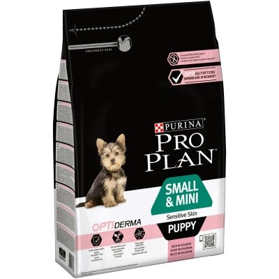 Корм сухий Purina Pro Plan Small & Mini Puppy Sensitive Skin з лососем, 3 кг