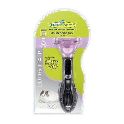 Фурмінатор для кішок з довгою шерстю Furminator Long Hair S for Small Cats фіолетовий