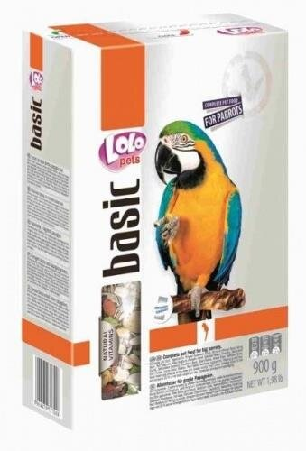 Корм повнораціонний Lolo Pets для великих папуг, 900 г