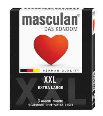 Презервативи Masculan XXL Extra Large збільшеного розміру, 3 штуки