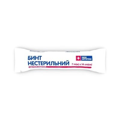 Бинт марлевий нестерильний Моя Аптечка медичний 7 м х 14 см