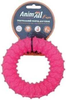 Іграшка для собак AnimAll Fun Кільце з шипами 12 см коралове