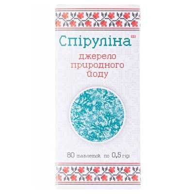 Спіруліна таблетки по 0,5 г №80