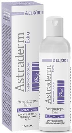 Шампунь Elixir Astraderm Extra з кетоконазолом для усунення та профілактики лупи, 150 мл