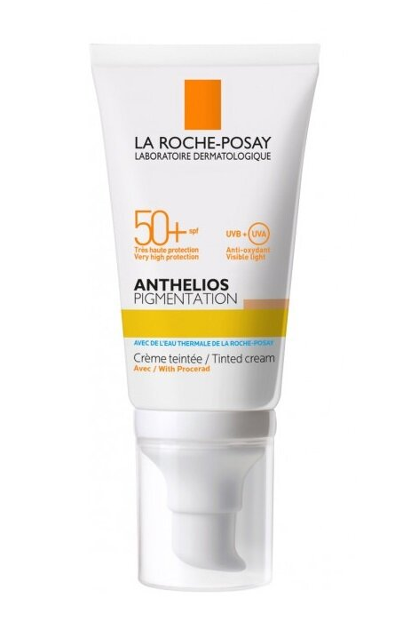 Крем сонцезахисний La Roche-Posay Anthelios Pigmentation зі світлим тонуючим ефектом для шкіри, схильної до гіперпігментації, SPF50+, 50 мл