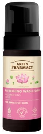 Пінка для вмивання Green Pharmacy Освіжаюча для чутливої шкіри, 150 мл