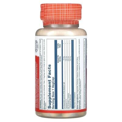 Пірролохінолінхінон та коензим Q10 Solaray PQQ, CoQ-10 with NAC & Glutathione, 30 вегетаріанських капсул