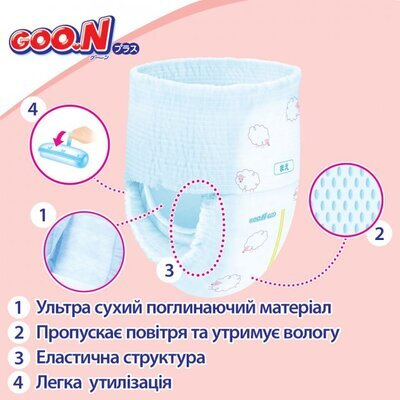 Підгузки-трусики Goo.N Plus розмір XL, 12-20 кг, 38 шт