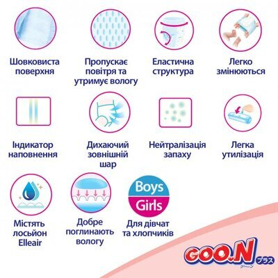 Підгузки-трусики Goo.N Plus розмір XL, 12-20 кг, 38 шт