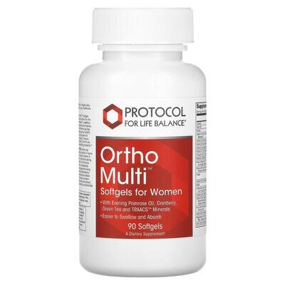Мультивітаміни для жінок Protocol for Life Balance Ortho Multi for Women, 90 капсул