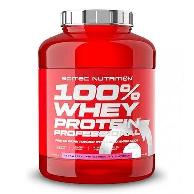 Протеїн Scitec Nutrition 100% Whey Protein Prof, полуниця-білий шоколад, 2350 г