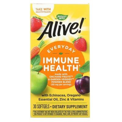 Мультивітаміни Nature's Way Alive! Everyday Immune Health, 30 капсул