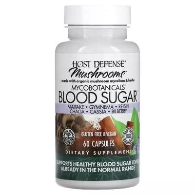 Грибний комплекс для нормалізації рівня цукру Fungi Perfecti MycoBotanicals Blood Sugar, 60 капсул