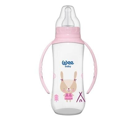 Пляшечка для годування Wee Baby Classic PP з ручками, силіконова соска №2, 270 мл