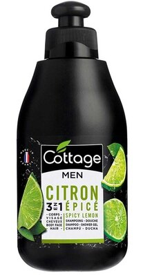 Шампунь-гель для душу Cottage Men Shampoo-Shower Gel 3 в 1 Пряний лимон, 250 мл