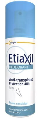 Дезодорант-антиперспірант Etiaxil 48h від помірного потовиділення, спрей для ніг без газу, 100 мл
