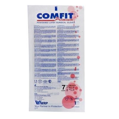 Рукавички хірургічні Comfit Premium латексні з пудрою, розмір 7,0 стерильні, пара