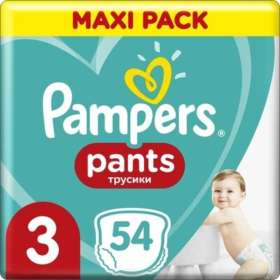Підгузки-трусики Pampers Pants дитячі розмір 3, 6-11 кг, 54 шт