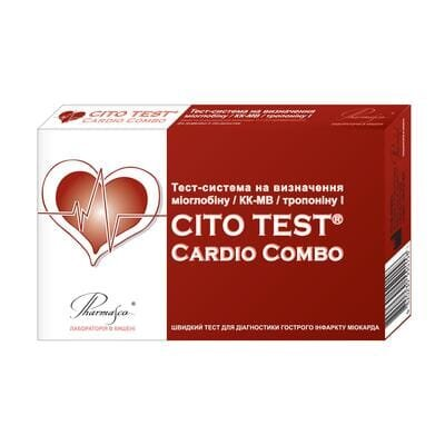 Тест-система Cito Test Cardio Combo д/визнач. тропоніна I, КК-МВ, міоглобіна в крові №1