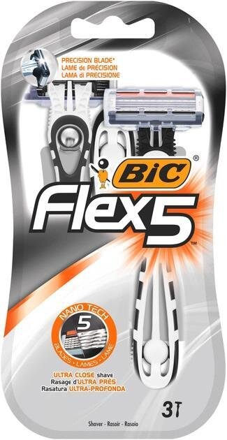 Набір бритв без змінних картриджів Bic Flex 5 Dispo, 3 шт