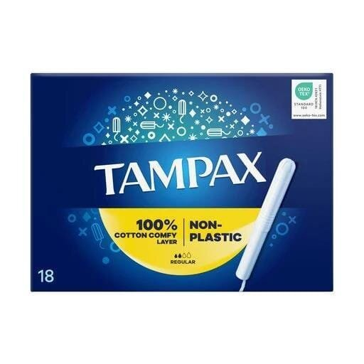 Тампони Tampax Regular з аплікатором, 2 краплі, 18 штук