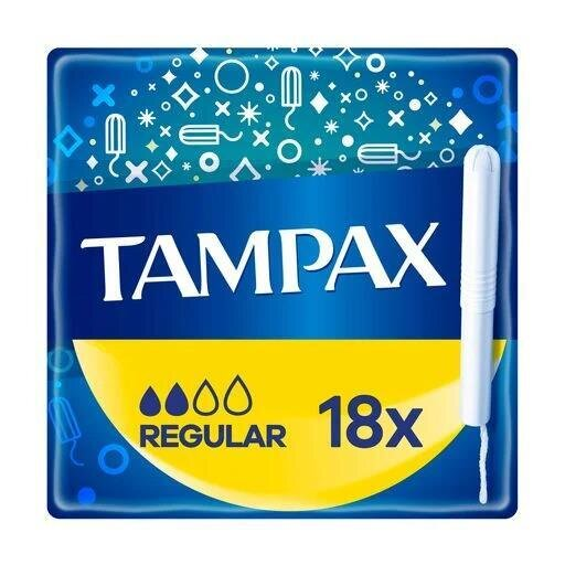 Тампони Tampax Regular з аплікатором, 2 краплі, 18 штук