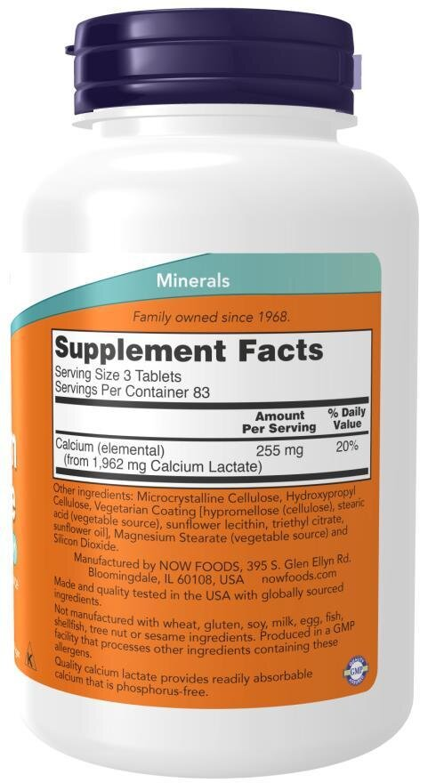 Кальцію Лактат NOW Calcium Lactate таблетки №250