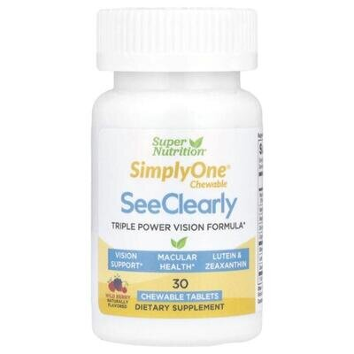 Комплекс для підтримки зору Super Nutrition SimplyOne See Clearly лісові ягоди, 30 жувальних таблеток