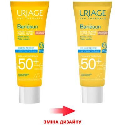 Крем тональний сонцезахисний Uriage Bariesun, тон золотистий, SPF 50+, 50 мл