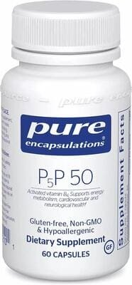 Вітамін B6 (Піридоксаль-5-фосфат) Pure Encapsulations P5P 50 (vitamin B6), 60 капсул