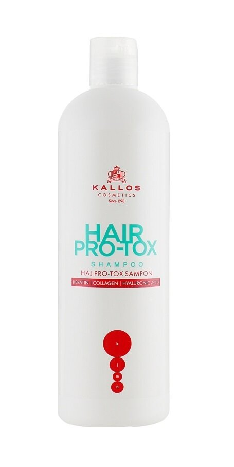 Шампунь Kallos Cosmetics Hair Pro-Tox Відновлюючий з кератином, колагеном і гіалуроновою кислотою, 500 мл