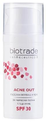 Крем для обличчя Biotrade Acne Out SPF 30 відновлюючий для шкіри зі слідами постакне, 30 г