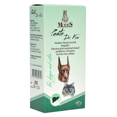 Паста ModeS Paste Dr.KIS Hepatic для нормалізації роботи печінки собак та котів, 50 г