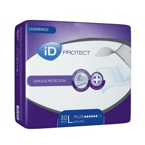 Пелюшки iD Protect Plus одноразові поглинаючі, 60 см x 90 см, 30 штук