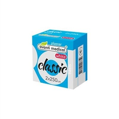 Пластир медичний Avanti medical Classic на тканинній основі 2 см х 250 см, білий, котушка, 1 штука