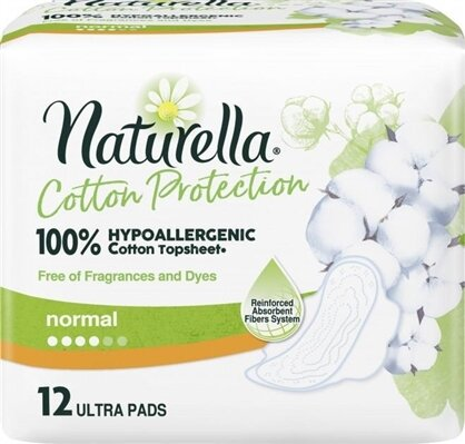 Прокладки гігієнічні Naturella Cotton Protection Ultra Normal 4 краплі, 12 шт