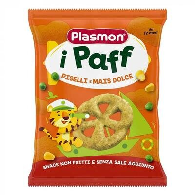 Снеки Plasmon Baby Puffs з гороху та кукурудзи, 15 г