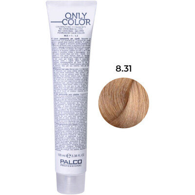 Крем-фарба для волосся Palco Professional Only Color безаміачна № 8.31 блонд світлий пісок, 100 мл