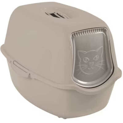 Туалет закритий Rotho MyPet Cat Toilet Bailey ECO для котів з фільтром, колір капучино