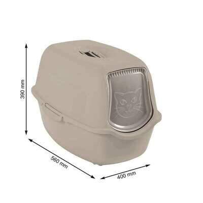 Туалет закритий Rotho MyPet Cat Toilet Bailey ECO для котів з фільтром, колір капучино