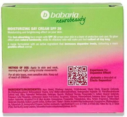 Крем для обличчя Babaria Neurobeauty зволожуючий денний SPF20, 50 мл