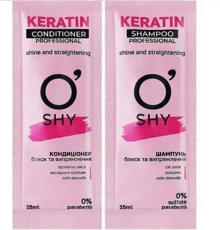 Набір O'shy Keratin (шампунь 15 мл + кондиціонер 15 мл)