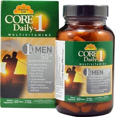 Вітамінно-мінеральний комплекс Country Life Core Daily-1 for Men 50+ для чоловіків, 50+ таблетки №60