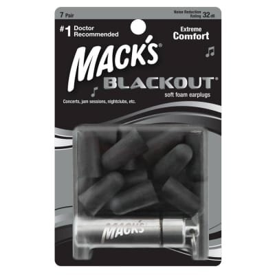Беруші MACK`S Blackout Foam із поліуретану захист від шуму до 32 дБ з контейнером, 7 пар