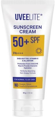 Крем сонцезахисний Uveelite УФ-лайт SPF50+ захист і зволоження, нормальна та суха шкіра, 60 г