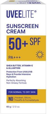 Крем сонцезахисний Uveelite УФ-лайт SPF50+ захист і зволоження, нормальна та суха шкіра, 60 г