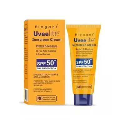 Крем сонцезахисний Uveelite УФ-лайт SPF50+ захист і зволоження, нормальна та суха шкіра, 60 г