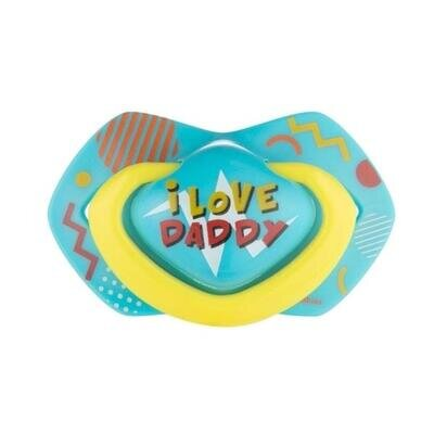 Пустушка силіконова Canpol Babies Neon Love симетрична 22/652_blu, 0-6 місяців, 2 шт
